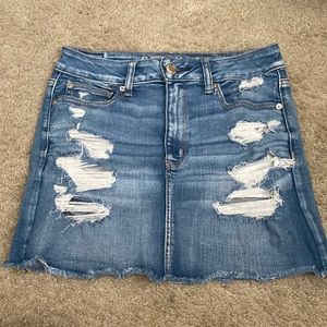 90’s style denim mini skirt